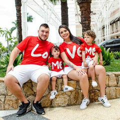 2020 Family Matching Short Sleeve Valentine Top - cutebobo
