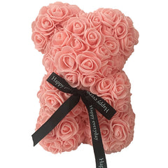Teddi Bear Rose Flower Artificial Valentines Gift for Women - cutebobo