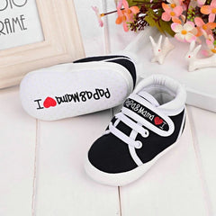 I Love PaPa&MaMa Letter Printed Soft Bottom Footwear - cutebobo