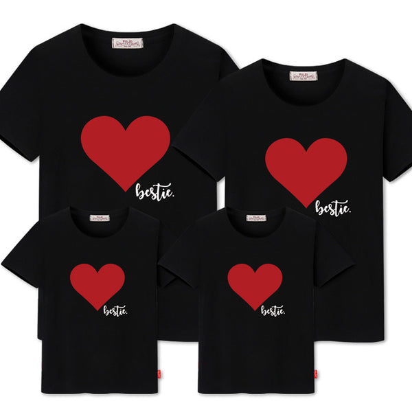 Family match clothes summer love print t-shirt - cutebobo