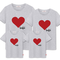 Family match clothes summer love print t-shirt - cutebobo