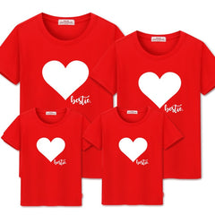 Family match clothes summer love print t-shirt - cutebobo