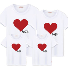 Family match clothes summer love print t-shirt - cutebobo