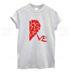 Couple T Shirts Half Red Heart Love Printing - cutebobo