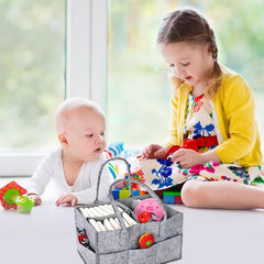 Foldable Baby Diaper Toys Storage Basket - cutebobo
