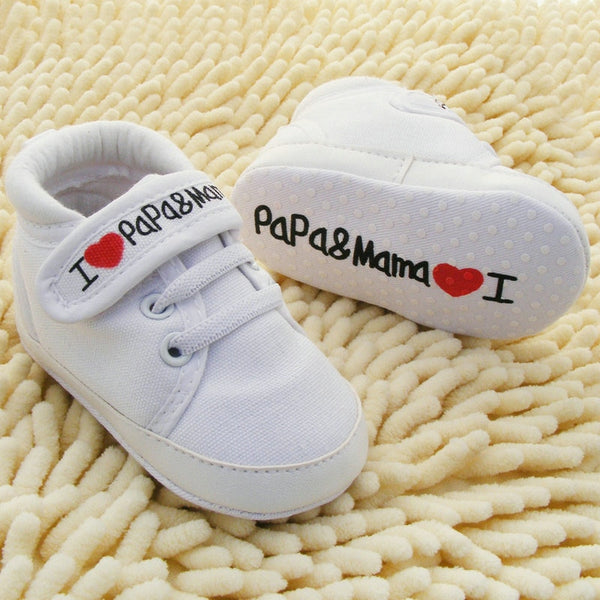 I Love PaPa&MaMa Letter Printed Soft Bottom Footwear - cutebobo