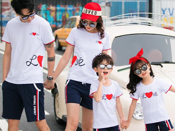 Family Matching Clothes Love T shirts - cutebobo