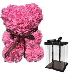 Teddi Bear Rose Flower Artificial Valentines Gift for Women - cutebobo
