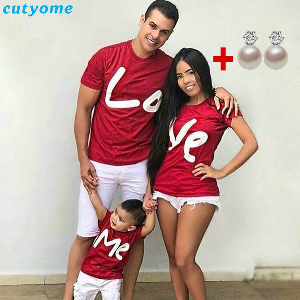 2020 Family Matching Short Sleeve Valentine Top - cutebobo