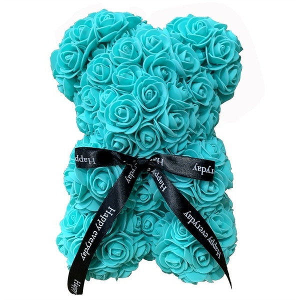 Teddi Bear Rose Flower Artificial Valentines Gift for Women - cutebobo