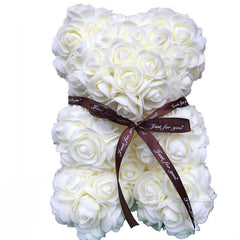 Teddi Bear Rose Flower Artificial Valentines Gift for Women - cutebobo