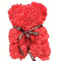 Teddi Bear Rose Flower Artificial Valentines Gift for Women - cutebobo