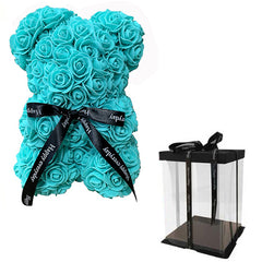 Teddi Bear Rose Flower Artificial Valentines Gift for Women - cutebobo