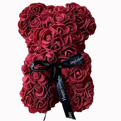 Teddi Bear Rose Flower Artificial Valentines Gift for Women - cutebobo