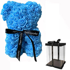 Teddi Bear Rose Flower Artificial Valentines Gift for Women - cutebobo